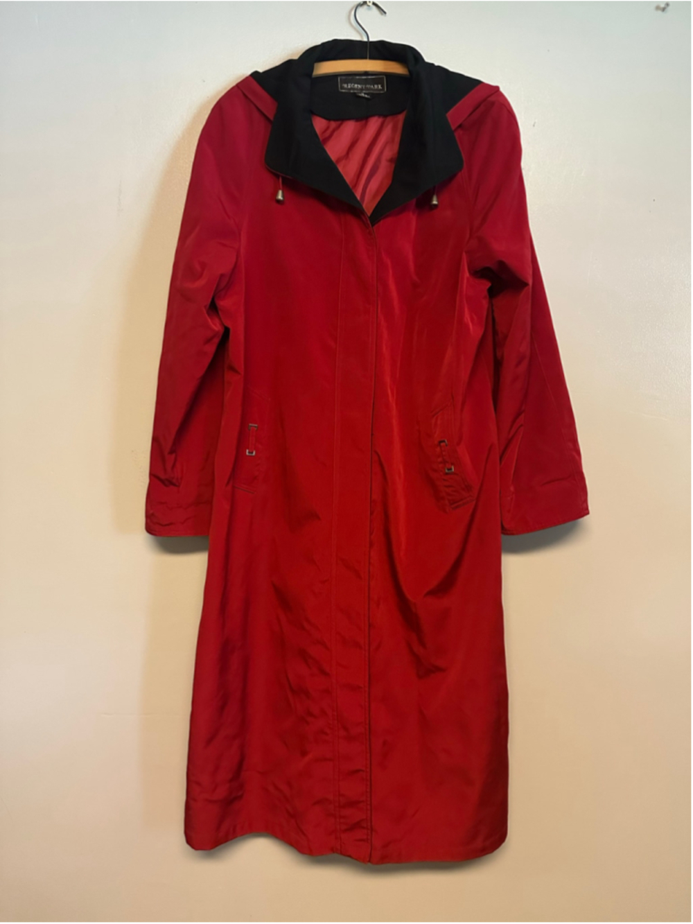 Regent Park Trench Coat Women’s Size 14 Red & Black Warm Winter Formal
